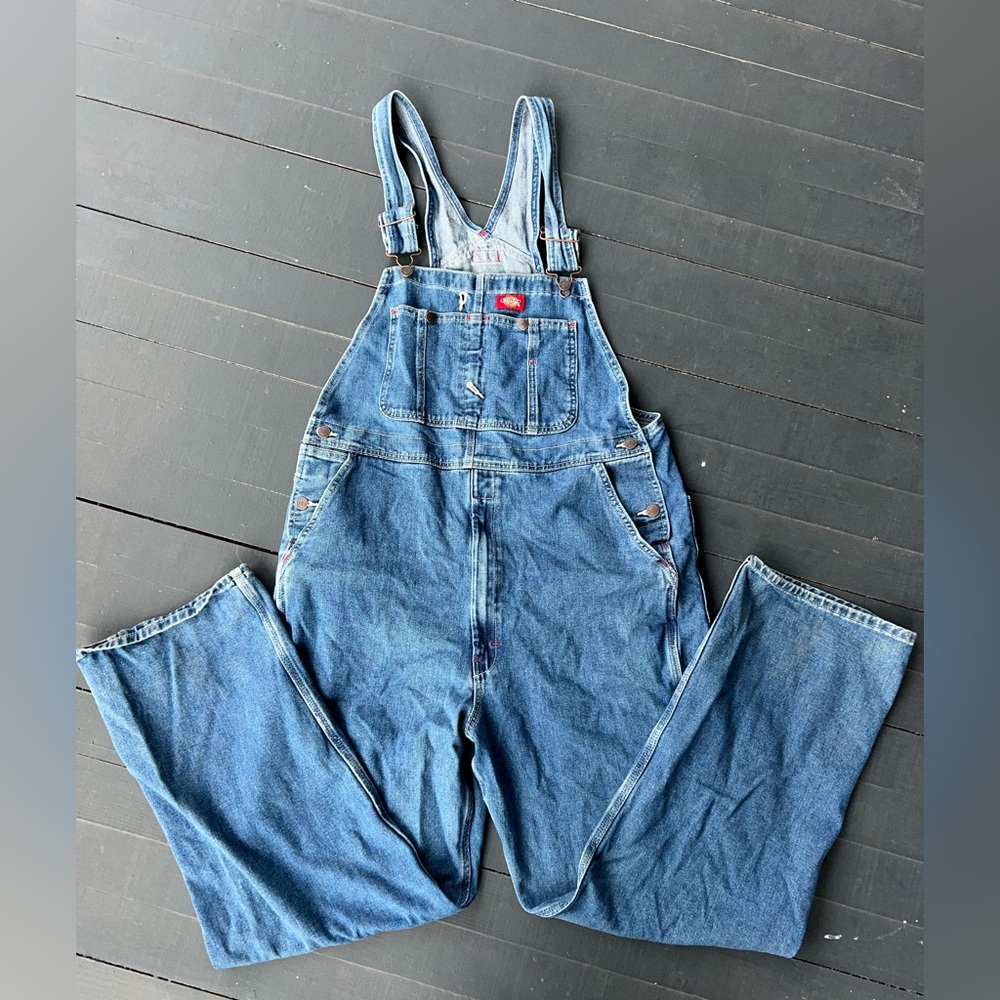 Dickies Classic Blue Denim Overalls - Picture 5 of 11